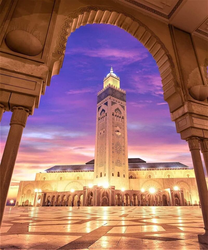 Moroccan architecture and interior design of Casablanca, Morocco mosque