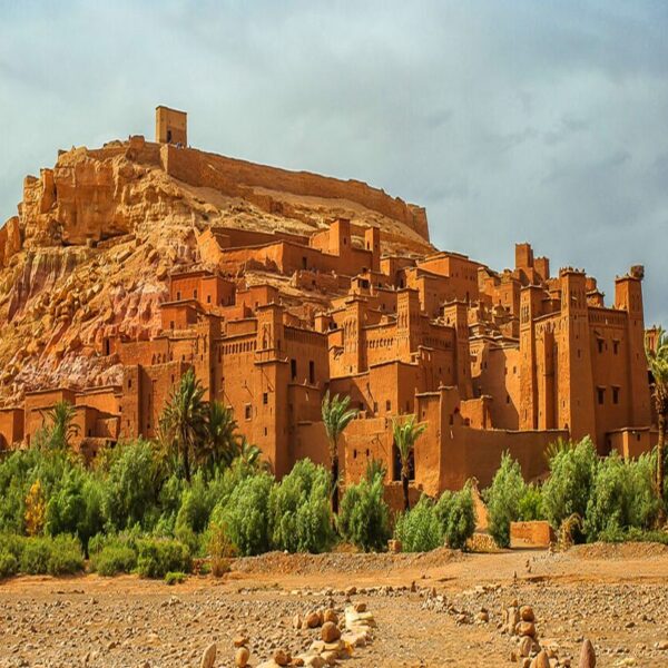 Kasbah de Ait Benhaddou durante el viaje de 5 días por el desierto de Marrakech a Merzouga.