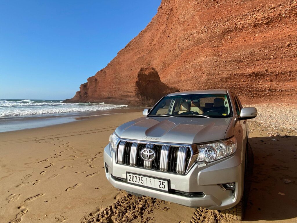 4x4 vehicle in Morocco by the sea