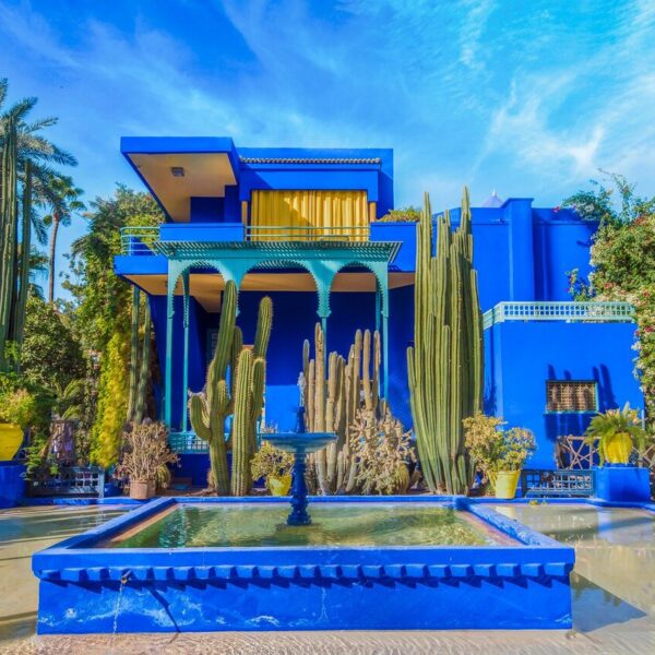 Casa azul en el Jardín Majorelle.