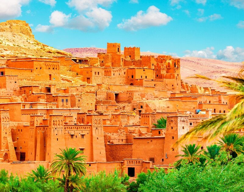 Ait Benhaddou Kasbah: one of the highlights of the 4 Day Fes to Marrakech Desert Tour.