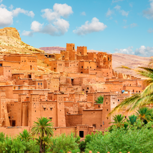 Kasbah di fango di Ait Ben Haddou, un sito da visitare durante un tour di 5 giorni nel deserto da Essaouira a Fes