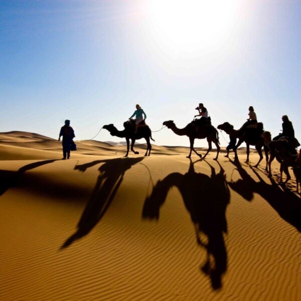Merzouga camel ride, experienced with the 6-day Morocco tour From Casablanca