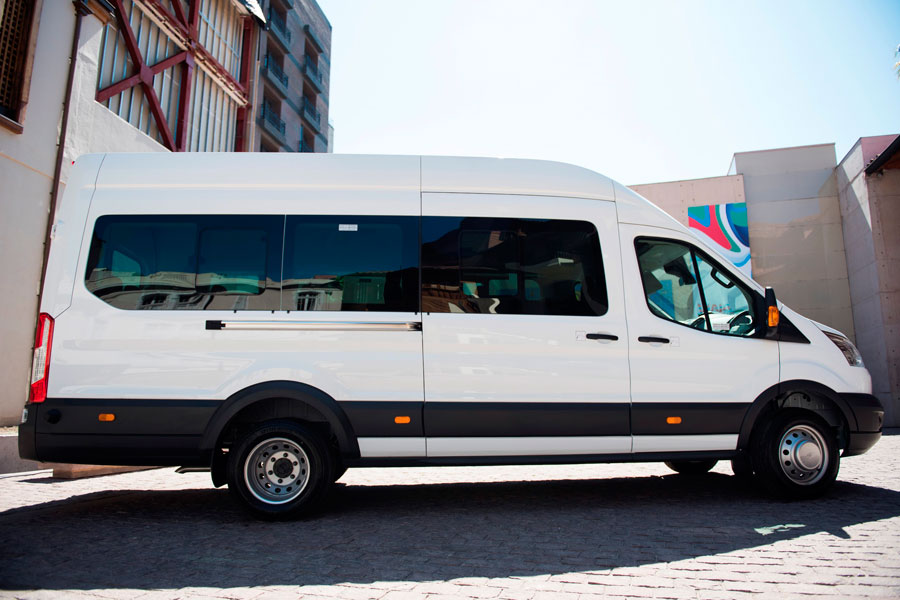 Ford minibus, transport available with our agency