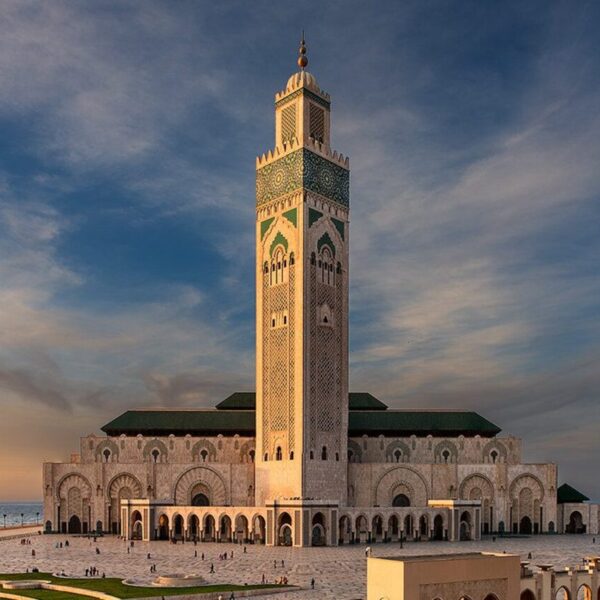 Hassan 2 mosque, first sight to see on the 8-day Morocco tour from Casablanca