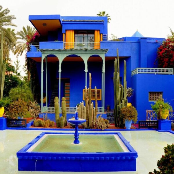 Majorelle Garden in Marrakech, a visited site with the 5-day desert tour from Essaouira
