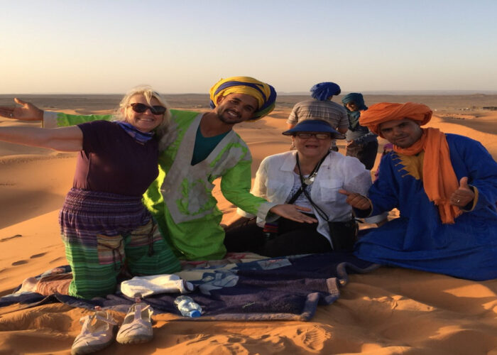 Tourists enjoying our 6-day desert tour from Tangier to Marrakech