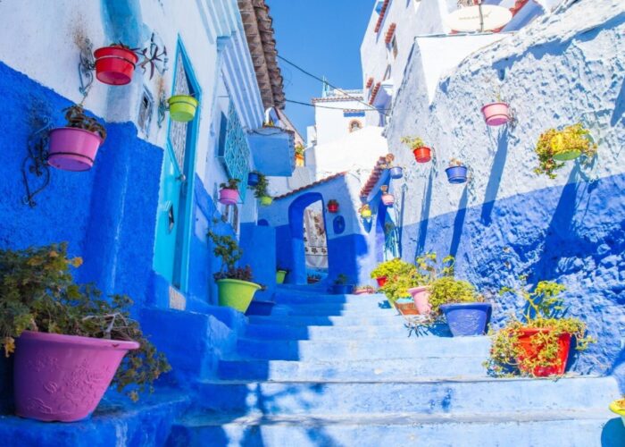 在我們從卡薩布蘭卡出發的10天摩洛哥旅遊中造訪藍色之城。