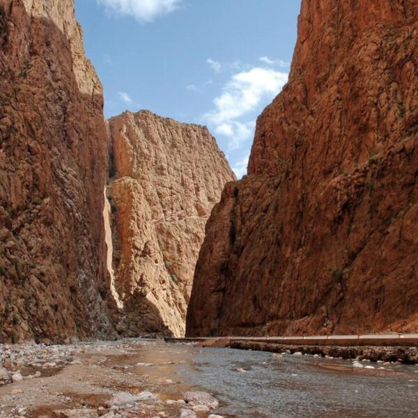 Todgha Gorges, canyons of Morocco and a river