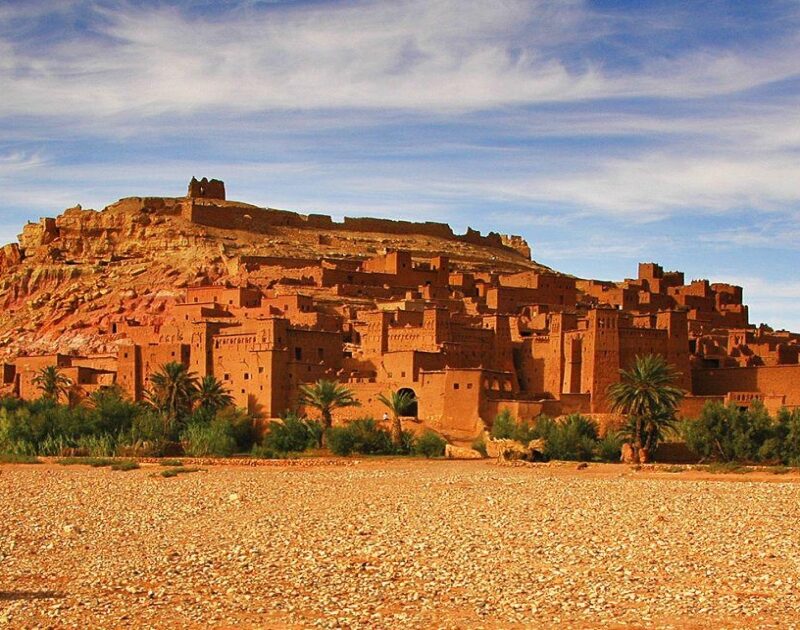 Kasbah de Ait Benhaddou con el viaje de 7 días de Agadir al desierto de Merzouga y Marrakech.