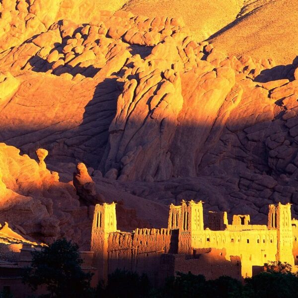 A Kasbah in the middle of dades valley during the 5-day trip from Tetouan.