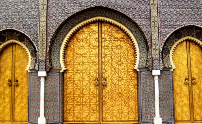 The silver gates in Fes during the 8-day tour from Fes to Marrakech.