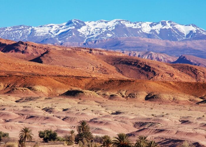 Le montagne dell'Atlante in Marocco: un'attrazione del tour di 6 giorni da Fes a Marrakech attraverso il deserto.