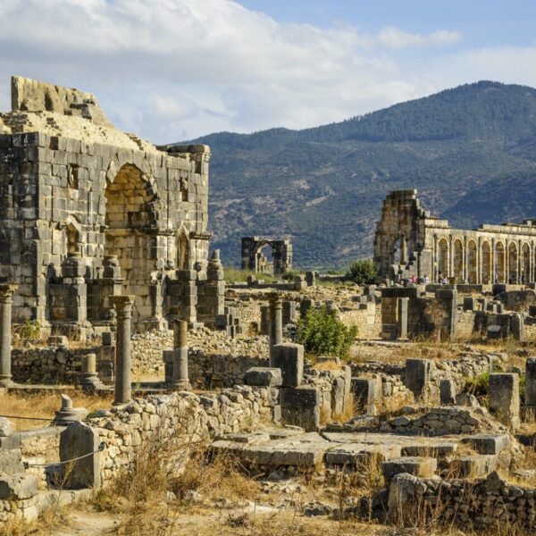 Las ruinas romanas de Marruecos durante el viaje de 3 días desde Fez.