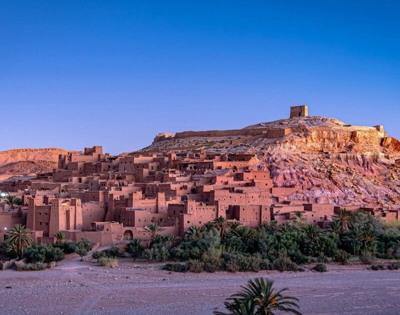 The Kasbah of AIt Bnhaddou during the day trip from Marrakech.