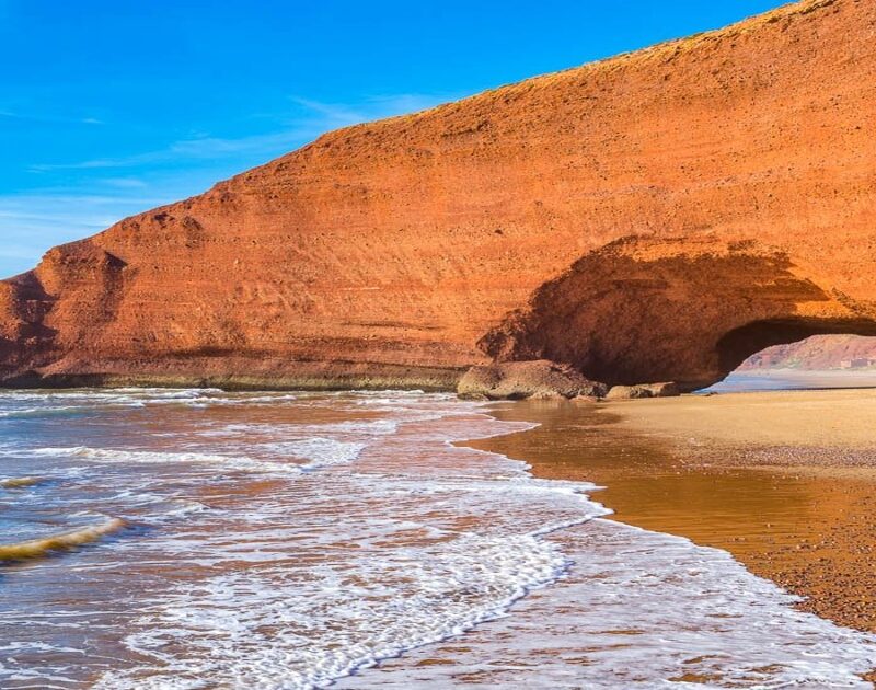 Lgzira beach during our 17-day Morocco tour from Tangier.