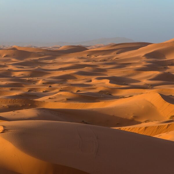 Dunas de arena dorada en Merzouga con nuestro viaje de 3 días desde Agadir.