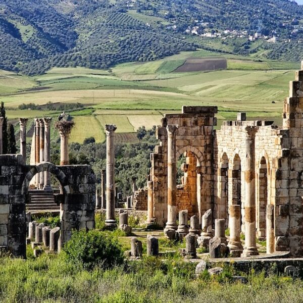 Le rovine romane di Volubilis in Marocco.