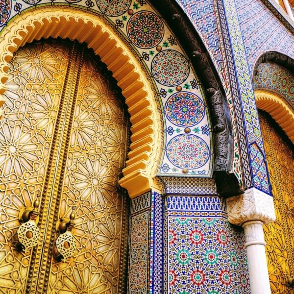 The silver gate of the royal palace in Fes: an attraction of the 9-day trip in Morocco.