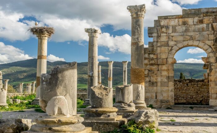 Le rovine romane in Marocco durante il tour di 11 giorni di Marrakech attraverso le città imperiali e il deserto