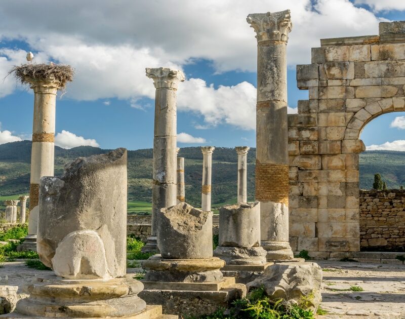 Le rovine romane in Marocco durante il tour di 11 giorni di Marrakech attraverso le città imperiali e il deserto